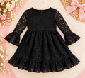 Black Poet sleeve lace dress