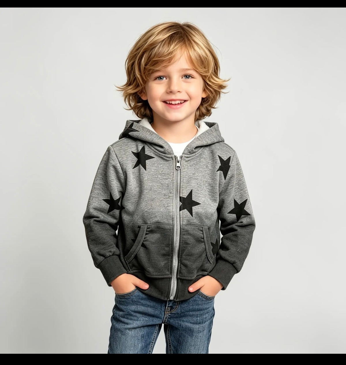 Gray- Ombré star jacket
