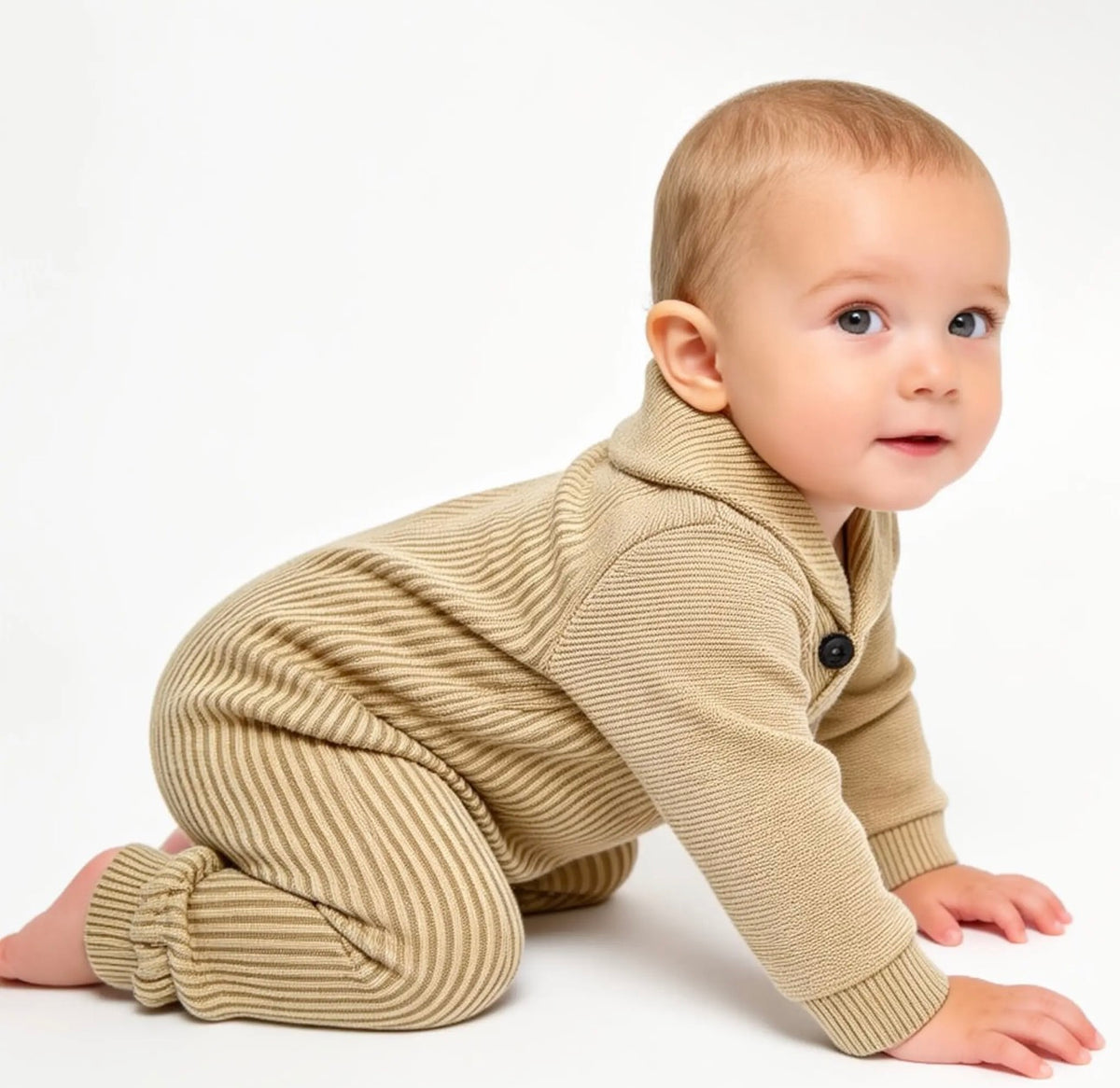 Baby knit romper