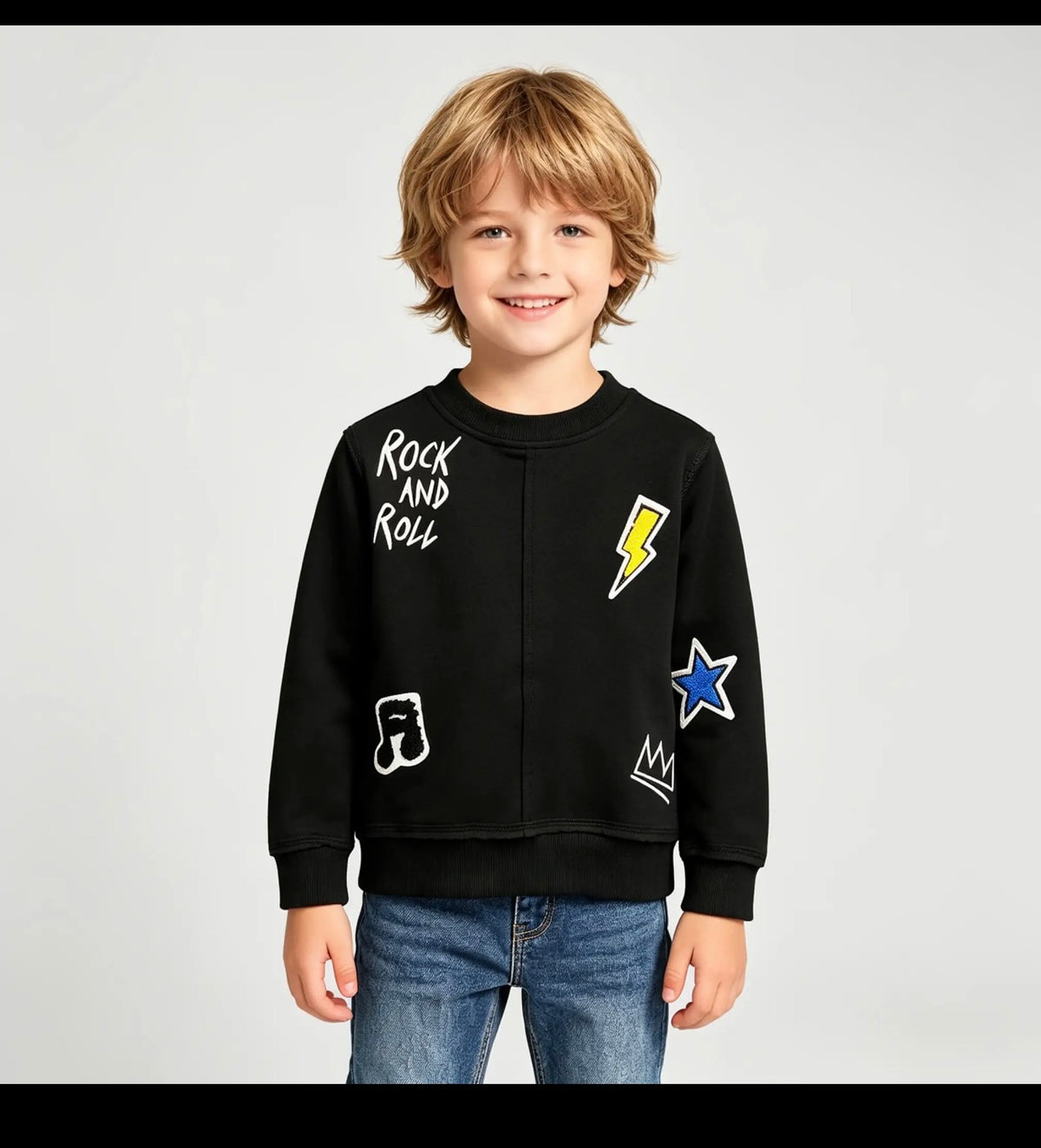 Boys - Black Star Sweatshirt