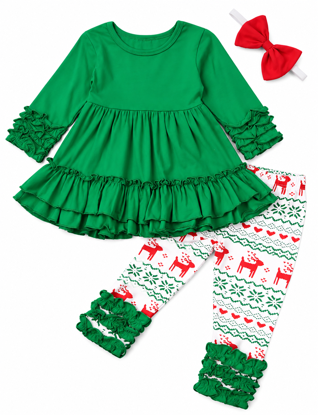 Green- 2 piece girl outfit