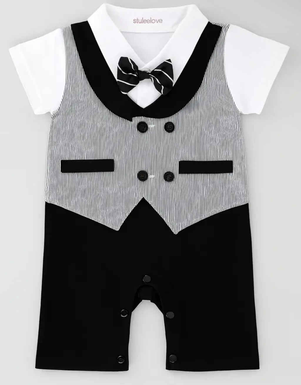 Baby Boy Tuxedo Romper