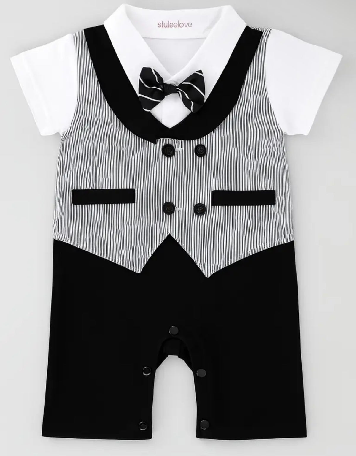 Baby Boy Tuxedo Romper