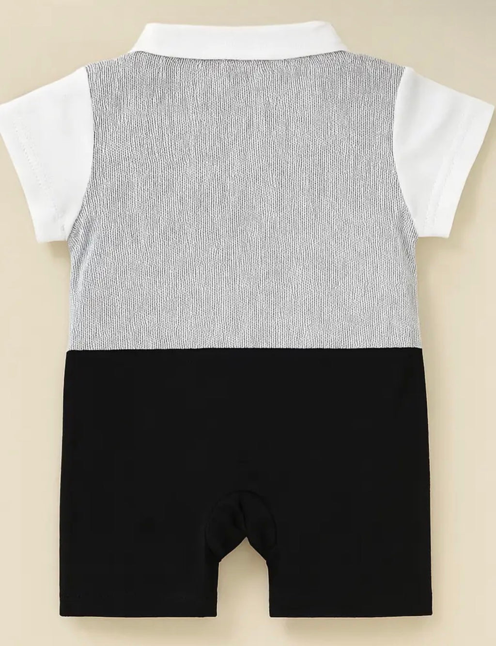 Baby Boy Tuxedo Romper