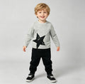 Gray- Star Boy long sleeve outfit