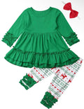 Green- 2 piece girl outfit