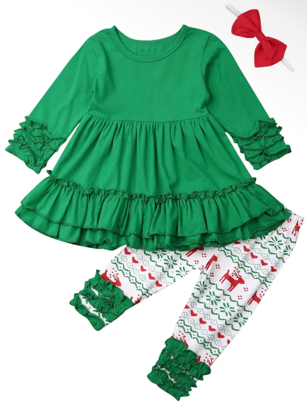 Green- 2 piece girl outfit