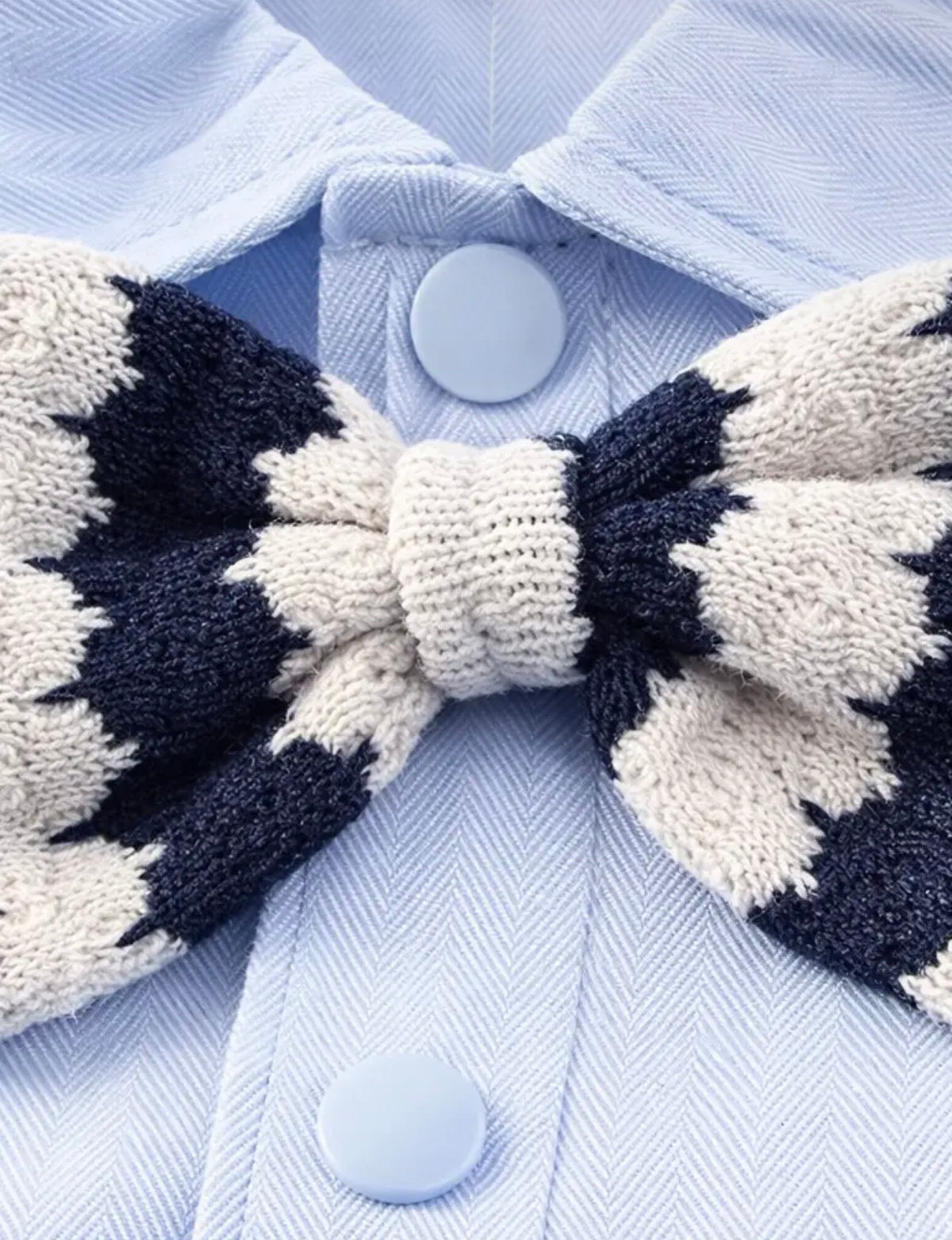 Blue stripes- Tuxedo Romper