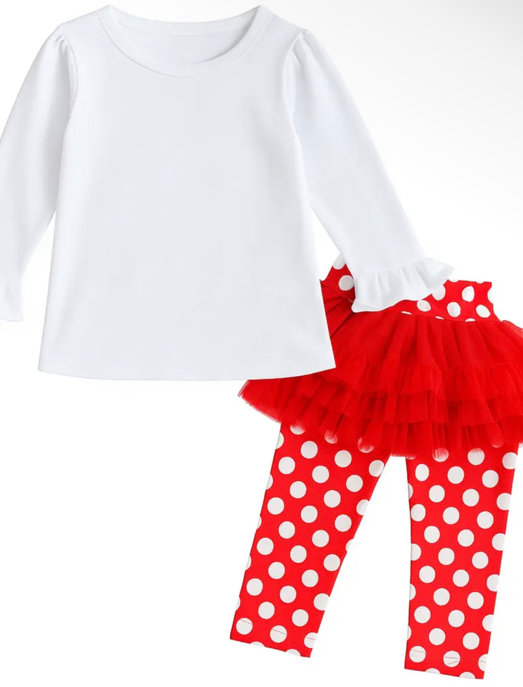 I love Santa- white and red girl 2 piece outfit