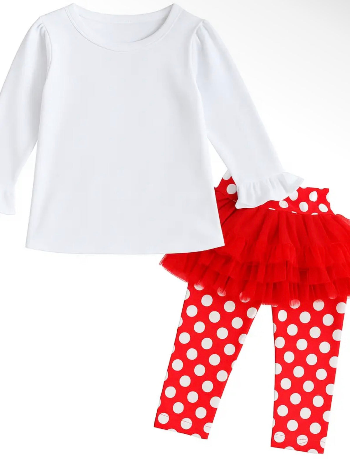 I love Santa- white and red girl 2 piece outfit