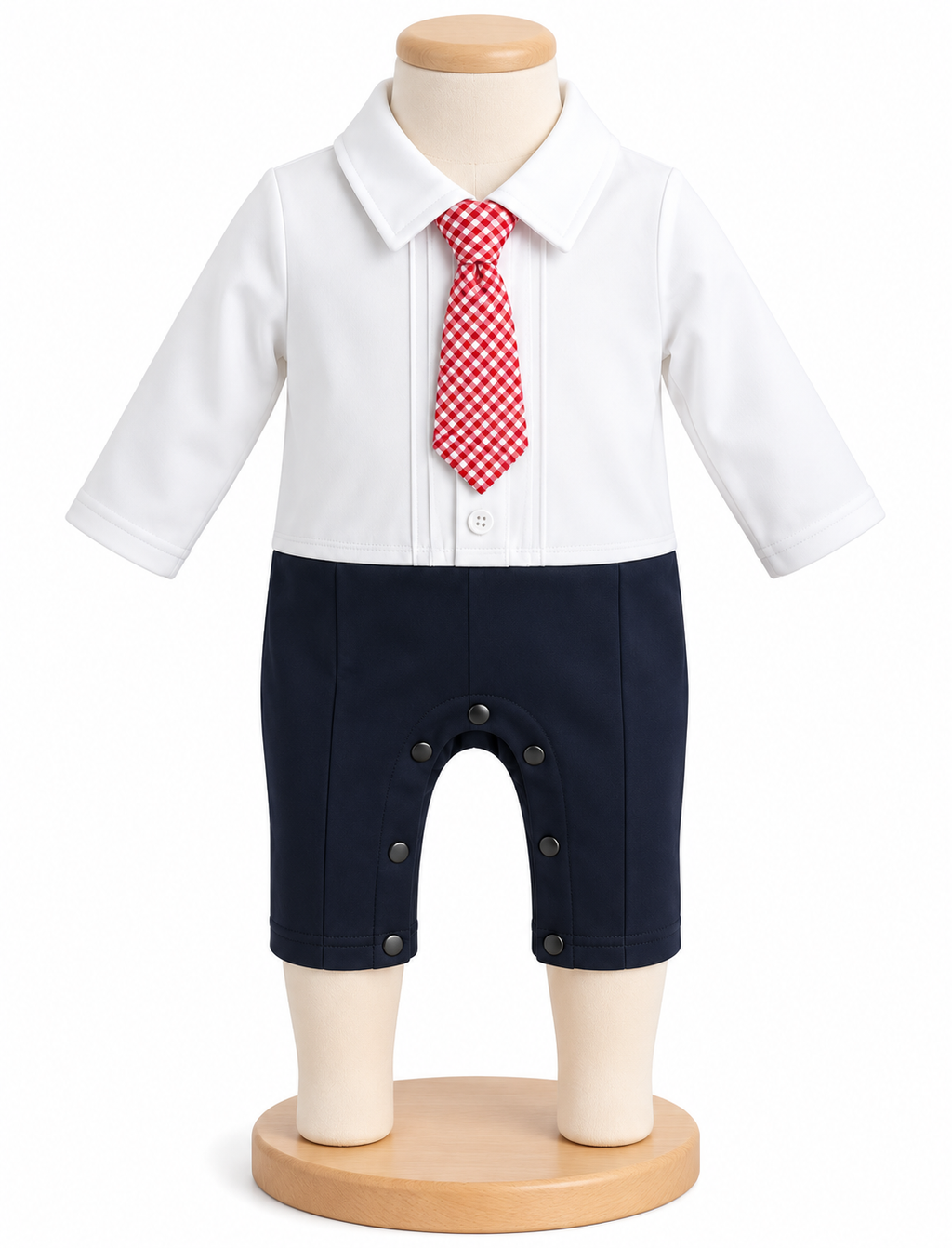 Navy Blue baby boy party Romper outfit