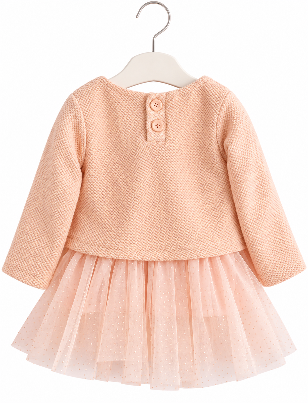 Pink Knit-Tulle skirt Sweater