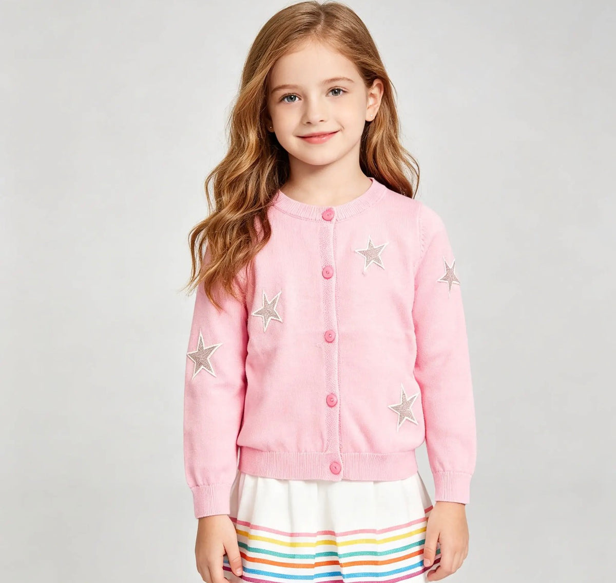 Pink- girls sweater cardigan